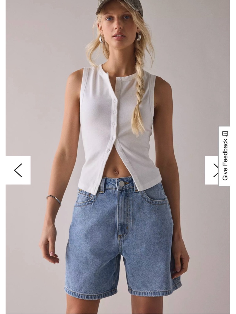 Abrand Light Blue High-Rise Jean Shorts